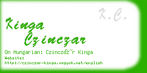 kinga czinczar business card